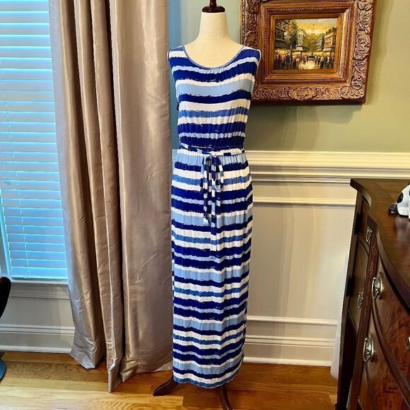 EUC Women's Vineyard Vines Striped Stretch Jersey Maxi Tank Dress Size SMALL - Picture 1 of 2